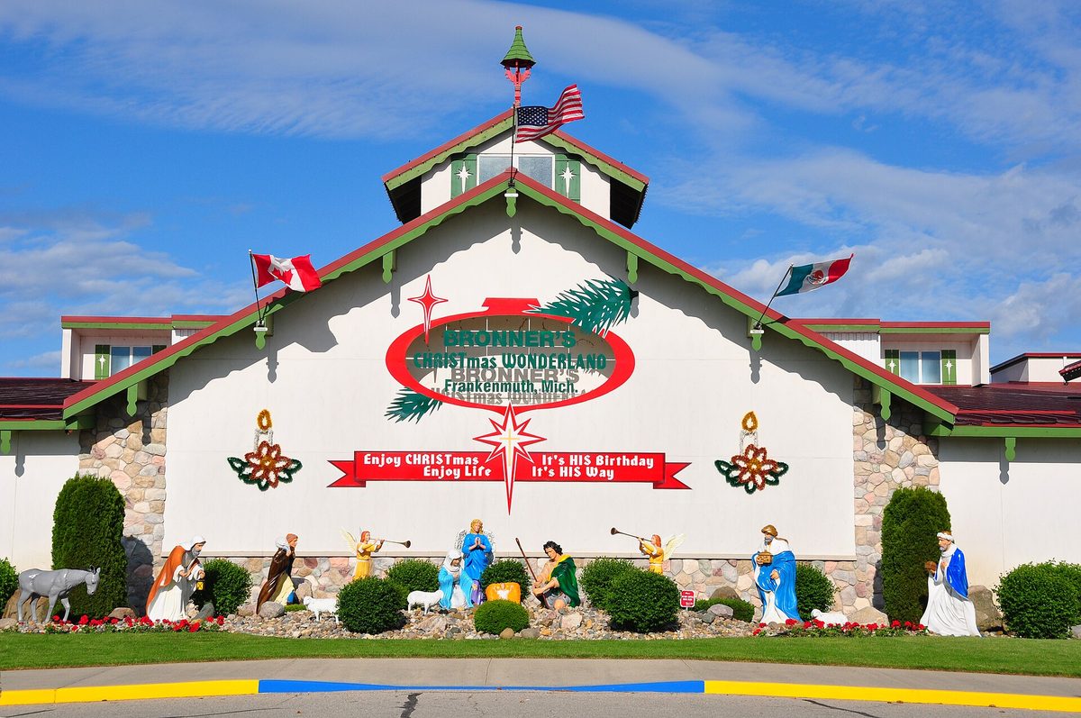 The Bronner's Christmas Wonderland storefront in Frankenmuth, Michigan